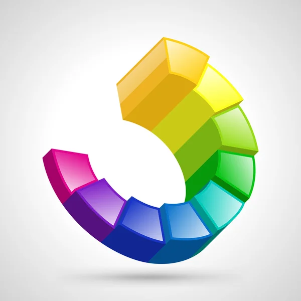 Set segmented circle pie charts infographic illustration — Φωτογραφία Αρχείου