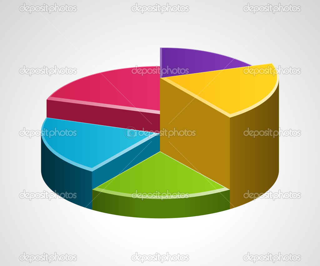 Set segmented circle pie charts infographic vector illustration