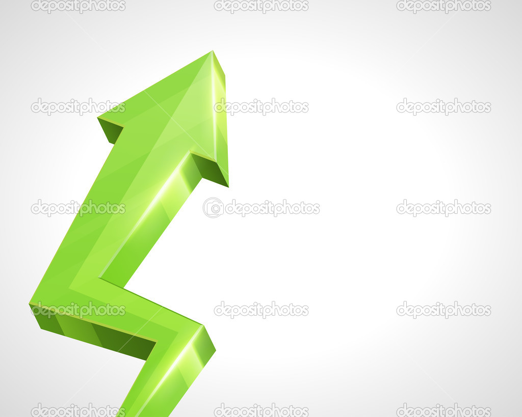 Color glossy arrow and graph vector illustration
