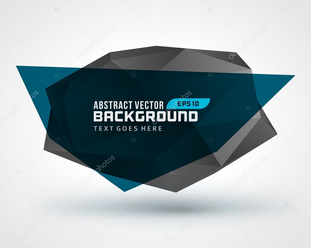 Abstract geometric 3d shape vector background
