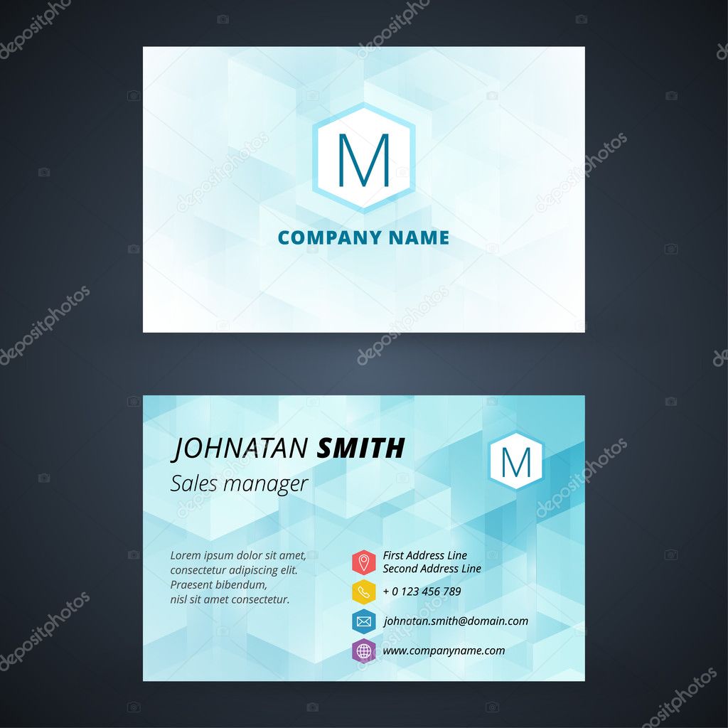 Creative business card vector design print template