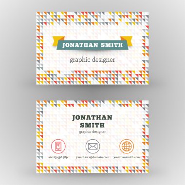 yaratıcı kartvizit vektör tasarım şablonunu yazdırma