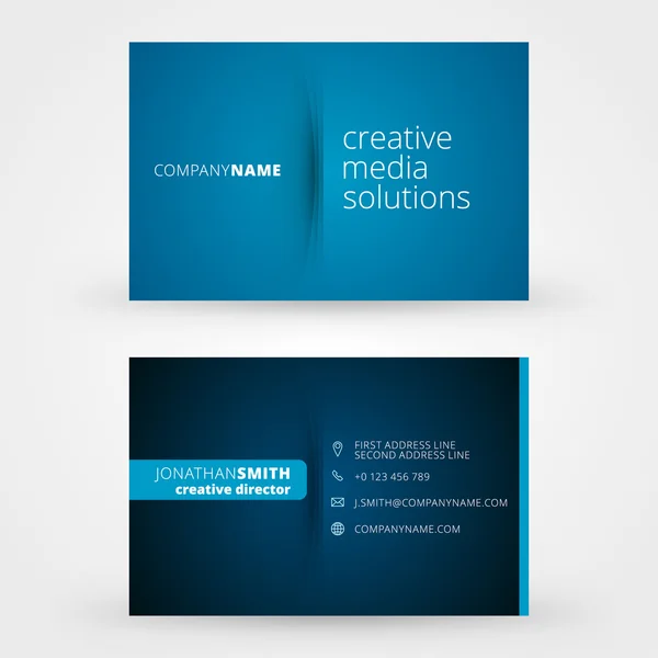 Creative business card vector design print template — Stock Vector