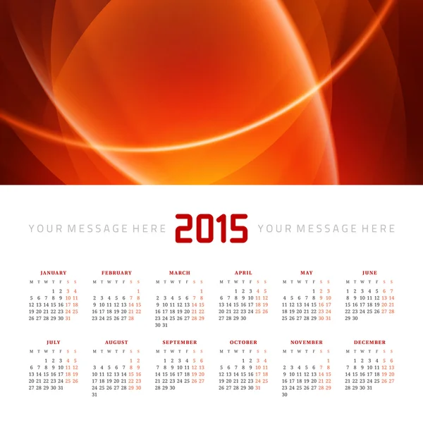 2015 vektor design kalendermall — Stock vektor