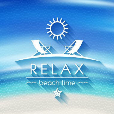 Retro yaz tatilleri poster. vektör arka plan