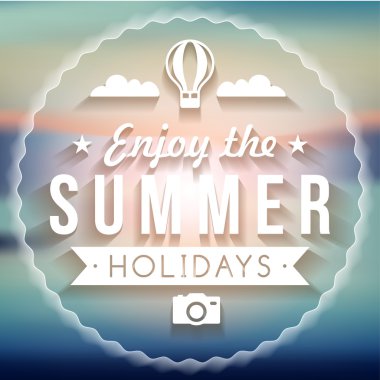 Retro yaz tatilleri poster. vektör arka plan