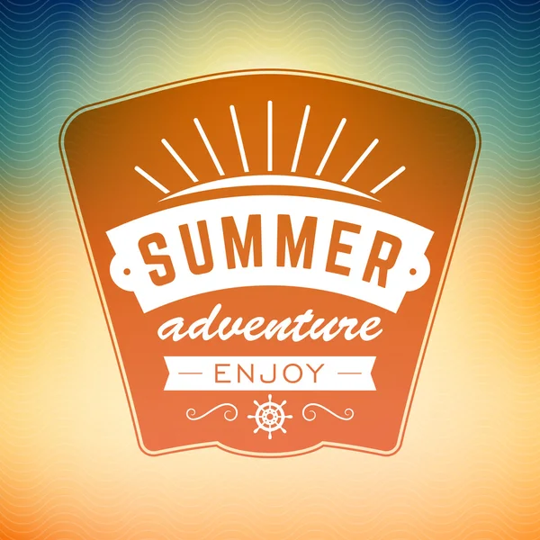 Retro summer holidays poster. Vector background — Stock Vector