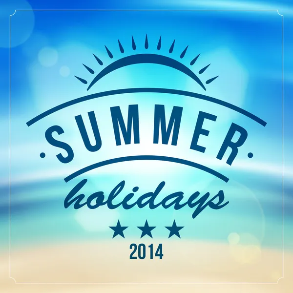 Retro summer holidays poster. Vector background — Stock Vector