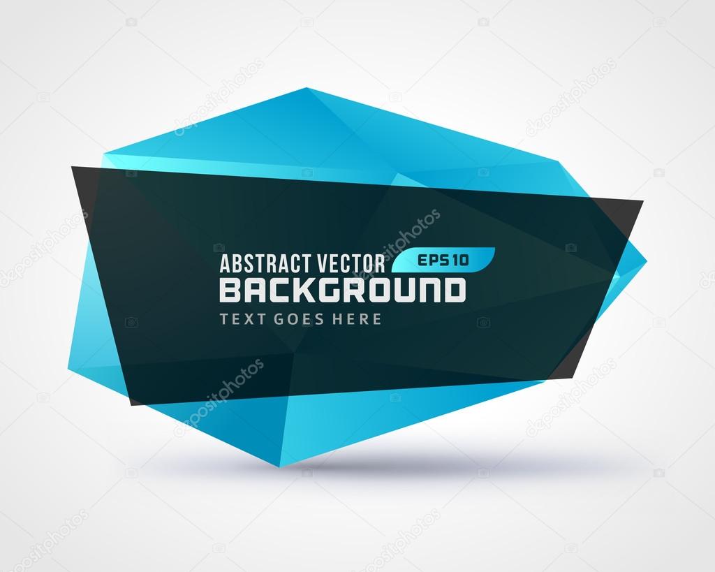 Abstract geometric 3d shape vector background 