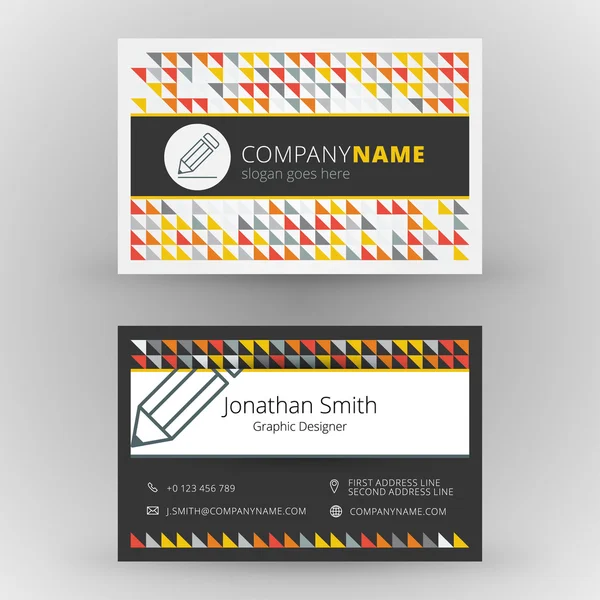 Creative business card vector design print template — Stock Vector