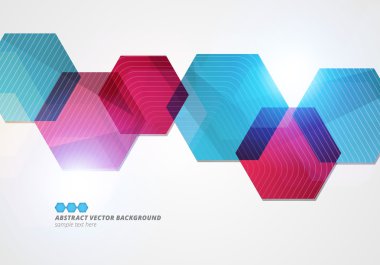 soyut altıgen geometrik vektör arka plan 