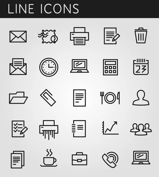 Line icons set. Technology media objects. Vector web design elements — Stock Vector