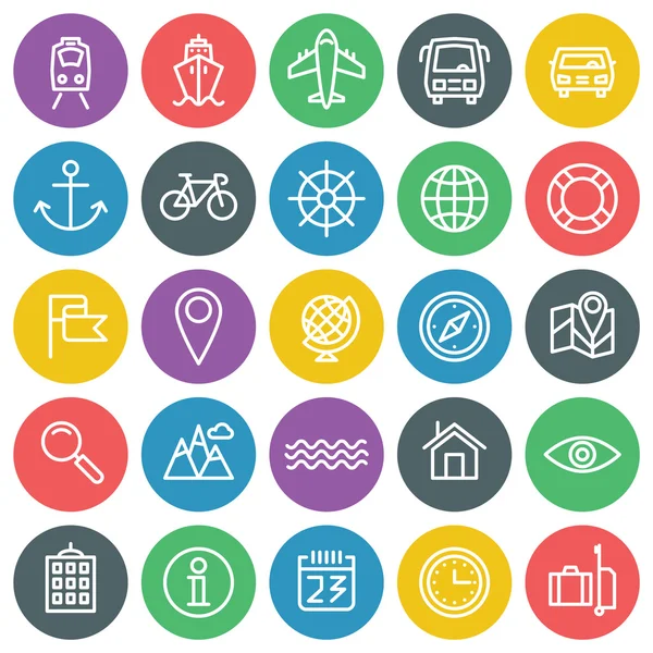 Vector icons set. For web site design and mobile apps. — Stock Vector