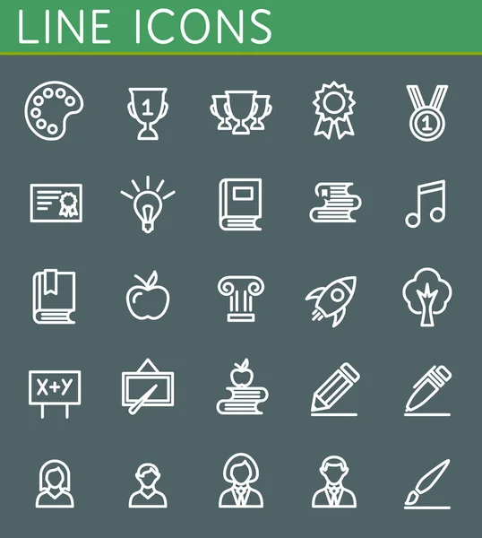 Vector icons set. For web site design and mobile apps. — Stock Vector