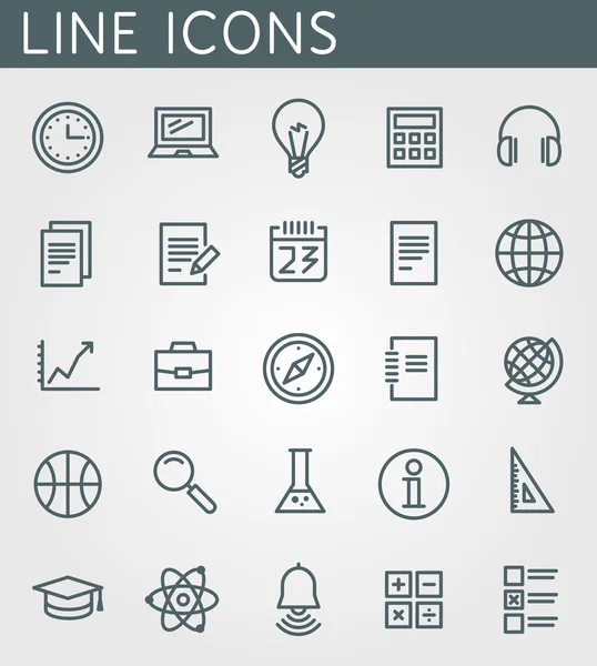 Vector icons set. For web site design and mobile apps. — Stock Vector