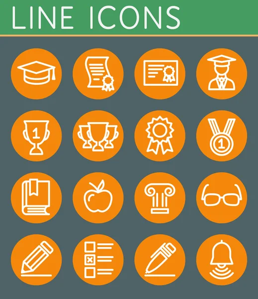 Vector icons set. For web site design and mobile apps. — Stock Vector