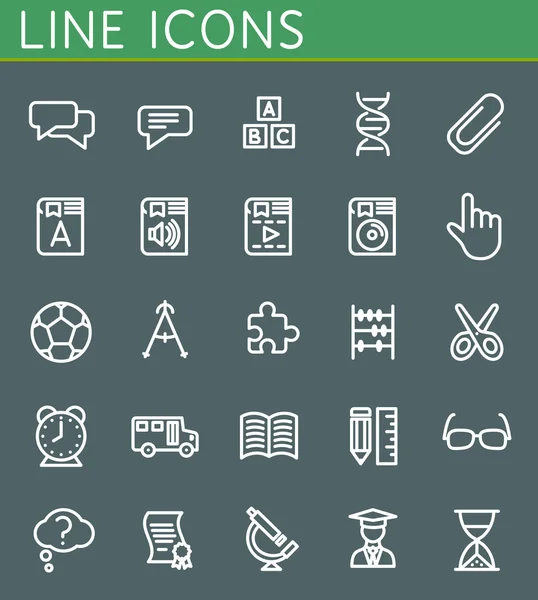 Vector icons set. For web site design and mobile apps. — Stock Vector