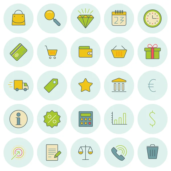 Conjunto de iconos vectoriales. Para el diseño de sitios web y aplicaciones móviles . — Vector de stock