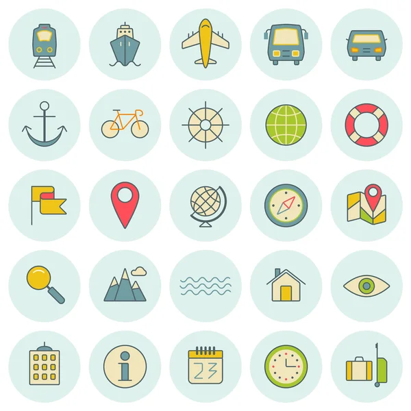 Vector icons set. For web site design and mobile apps. — Stock Vector