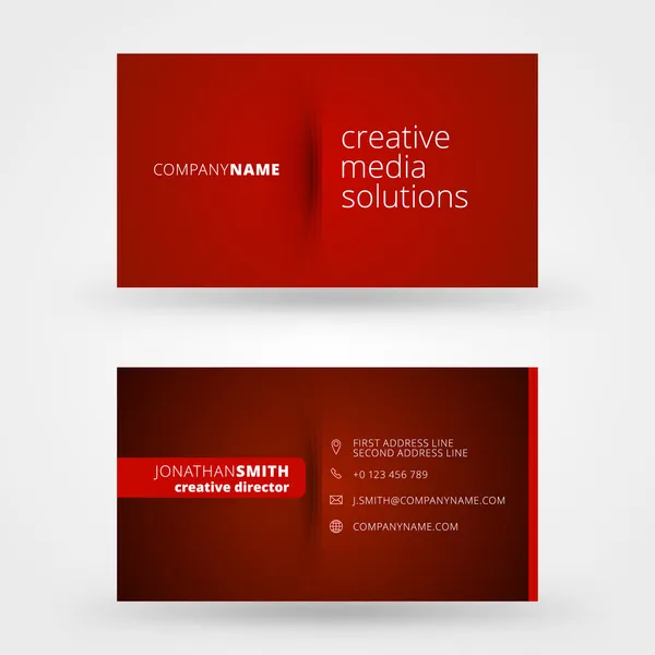 Creative business card vector design print template — Stock Vector