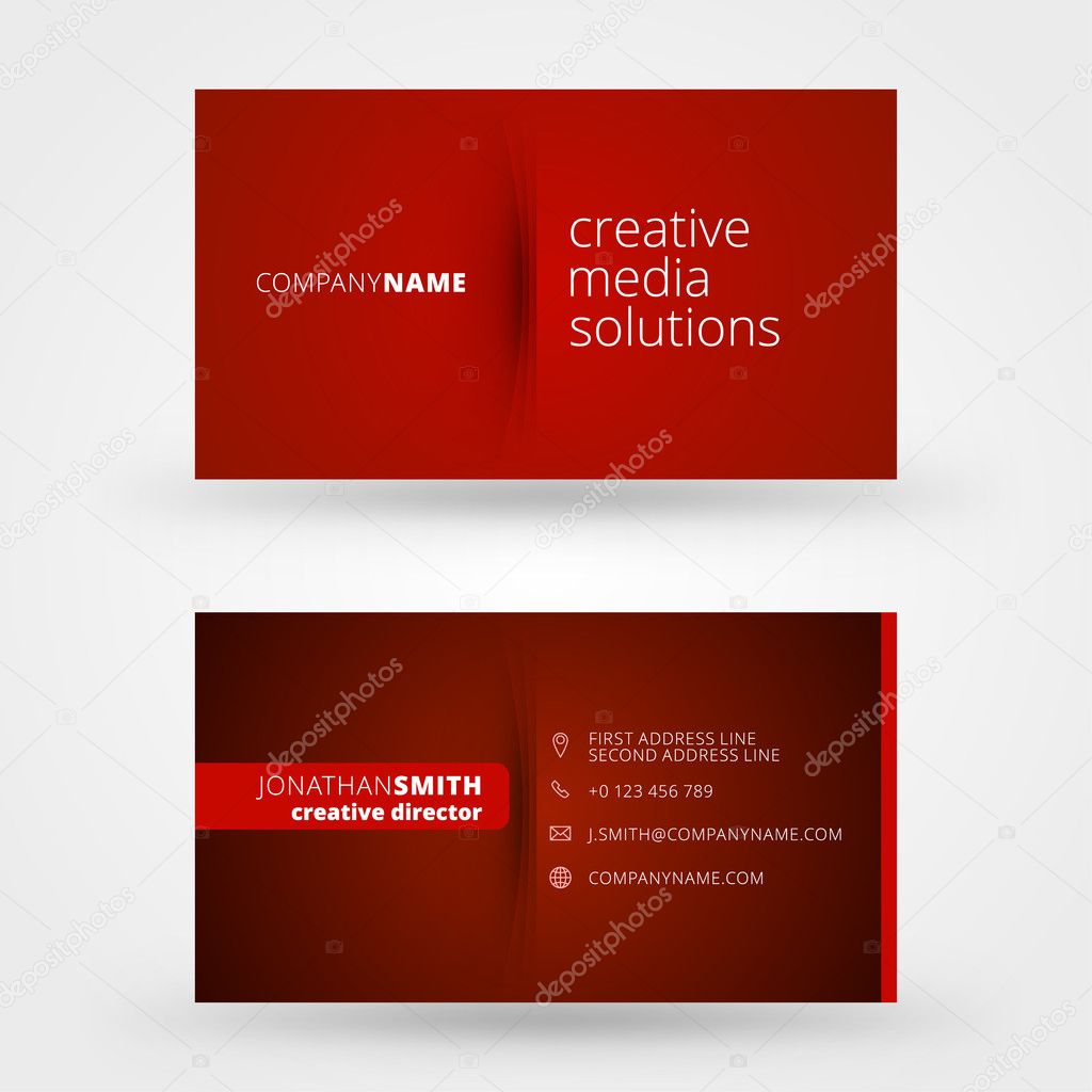 Creative business card vector design print template