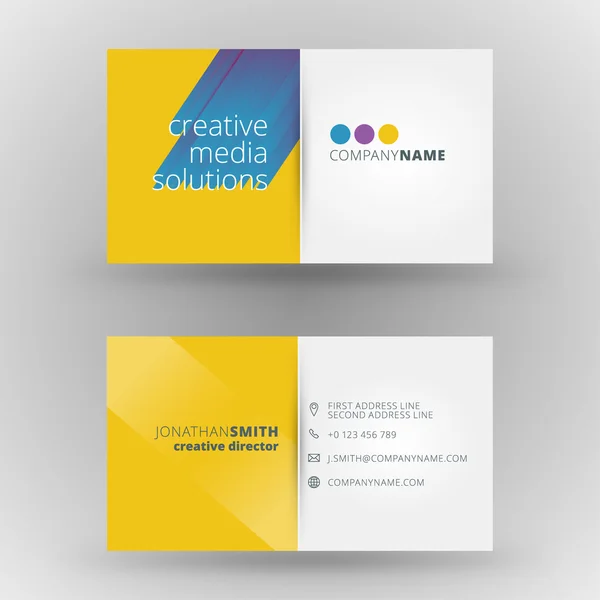 Creative business card vector design print template — Stock Vector
