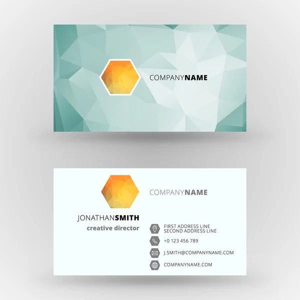 Creativa tarjeta de visita vector diseño plantilla de impresión — Vector de stock