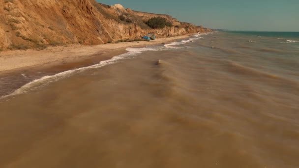 Topografia Spettacolare Creata Dall Erosione Del Suolo Sanjeyka Regione Odessa — Video Stock