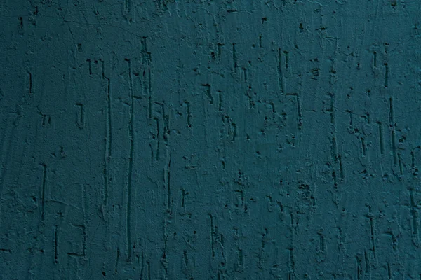 Textura Uma Parede Curva Desigual Pintada Com Tinta Azul — Fotografia de Stock