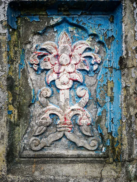 Textuur Van Het Reliëf Van Muur Van Een Oud Gebouw — Stockfoto