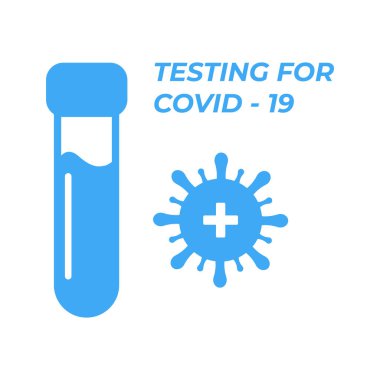 Covid pcr test vektör simgesi.