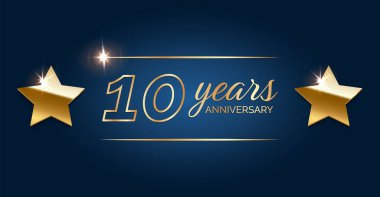 10. yıl dönümü mutlu yıllar ilk davetiye parti kartı etkinliği.