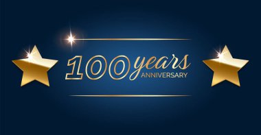 100. yıl dönümü mutlu yıllar ilk davetiye parti kartı etkinliği.