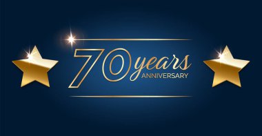70. yıl dönümü mutlu yıllar ilk davetiye parti kartı etkinliği.