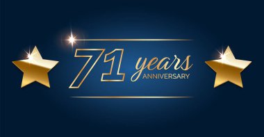 71. Yıl dönümü mutlu yıllar ilk davetiye parti kartı etkinliği.