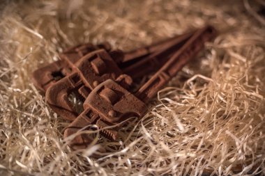 Çikolatadan yapılmış araç figürleri Lviv, Ukrayna 'dan satın almak için çok popüler..