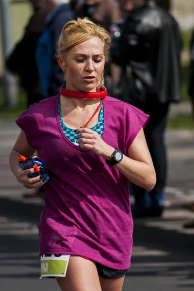 Woman marathon runner — Stock Photo, Image