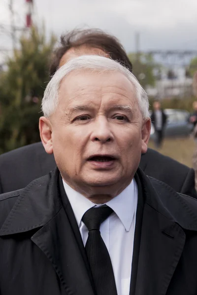 雅罗斯瓦夫卡钦斯基前总理的波兰 — 图库照片