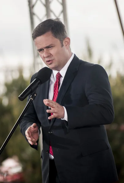 Adam hofman, Sprecher der polnischen Opposition für Recht und Gerechtigkeit — Stockfoto