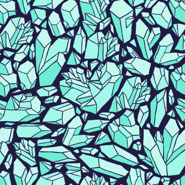 kristalleri ile sorunsuz vektör desen