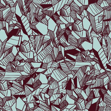 Seamless vector pattern with crystals