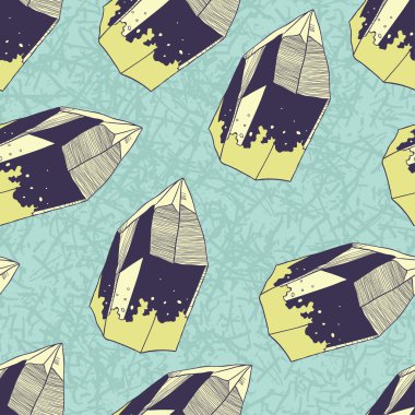 kristalleri ile sorunsuz vektör desen