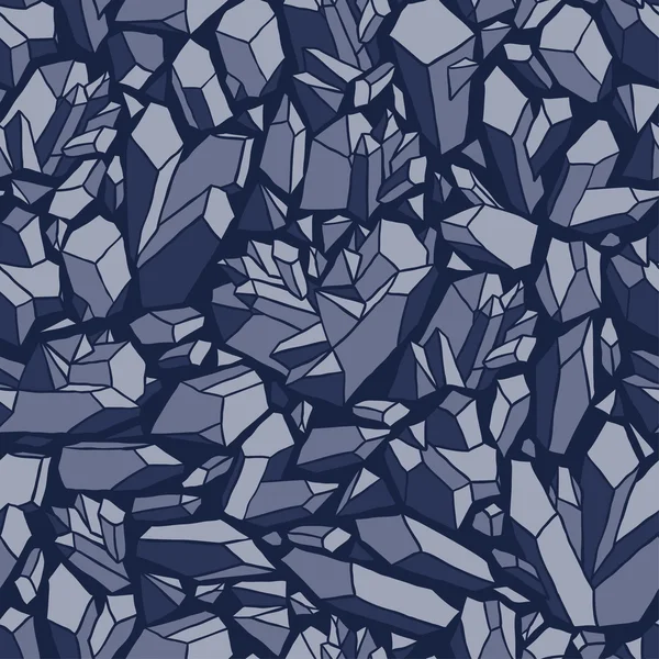 Sömlös vektor mönster med kristaller — Stock vektor