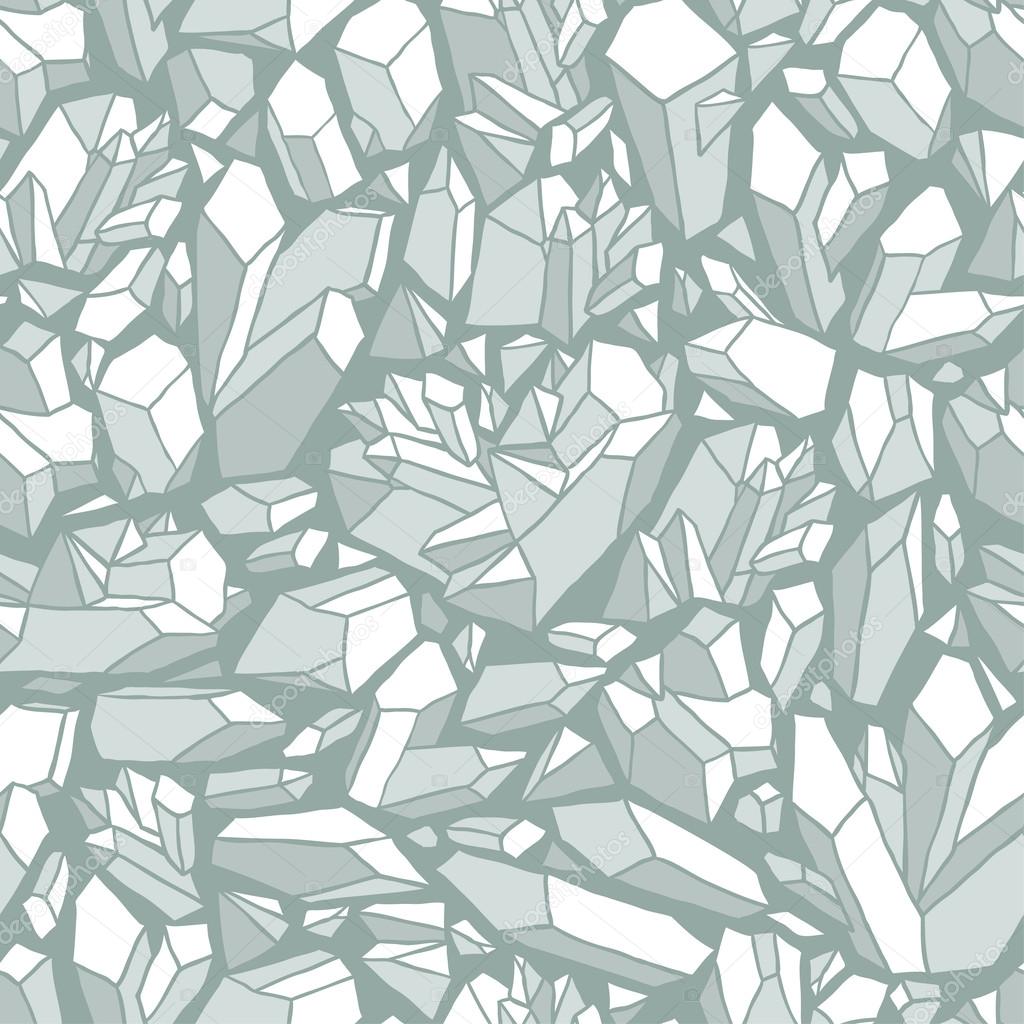 Seamless vector pattern with crystals