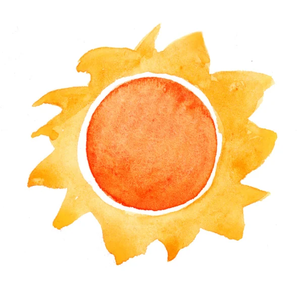 Aquarell Sonne — Stockvektor