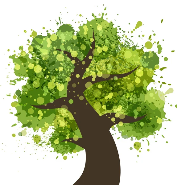 Grunge renkli ağaç — Stok Vektör