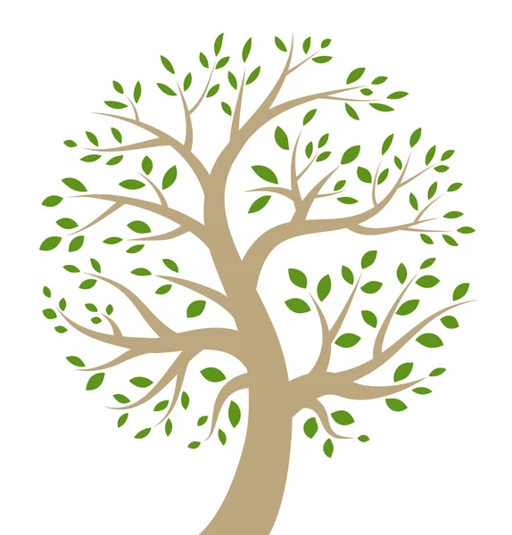 Icono de árbol colorido estilizado — Vector de stock