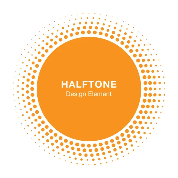 Sunny Halftone Design Element — Stock Vector