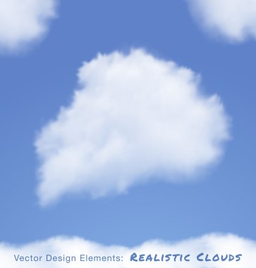 Mavi gökyüzünde gerçekçi bulutlar