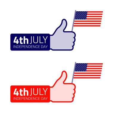 conjunto de pulgar en el ícono ' hold ' bandera americana.